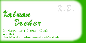 kalman dreher business card